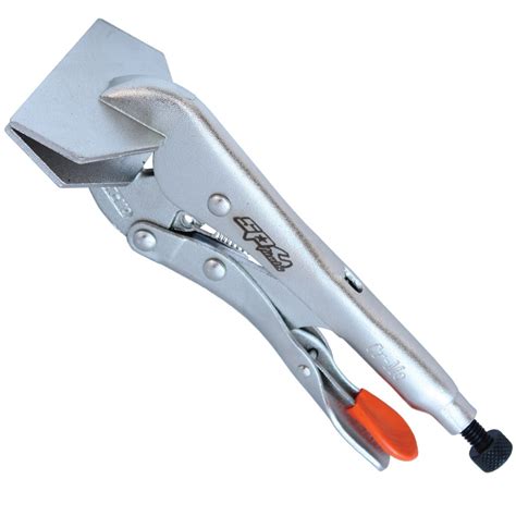 locking sheet metal pliers|wide flat jaw locking pliers.